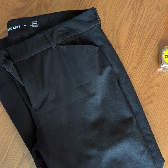 Old Navy Black Dress Pants, pixie high rise, size 14 - Picture 1 of 2